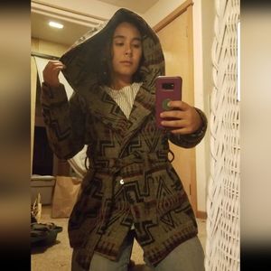 Printed Jacket w/ Hood